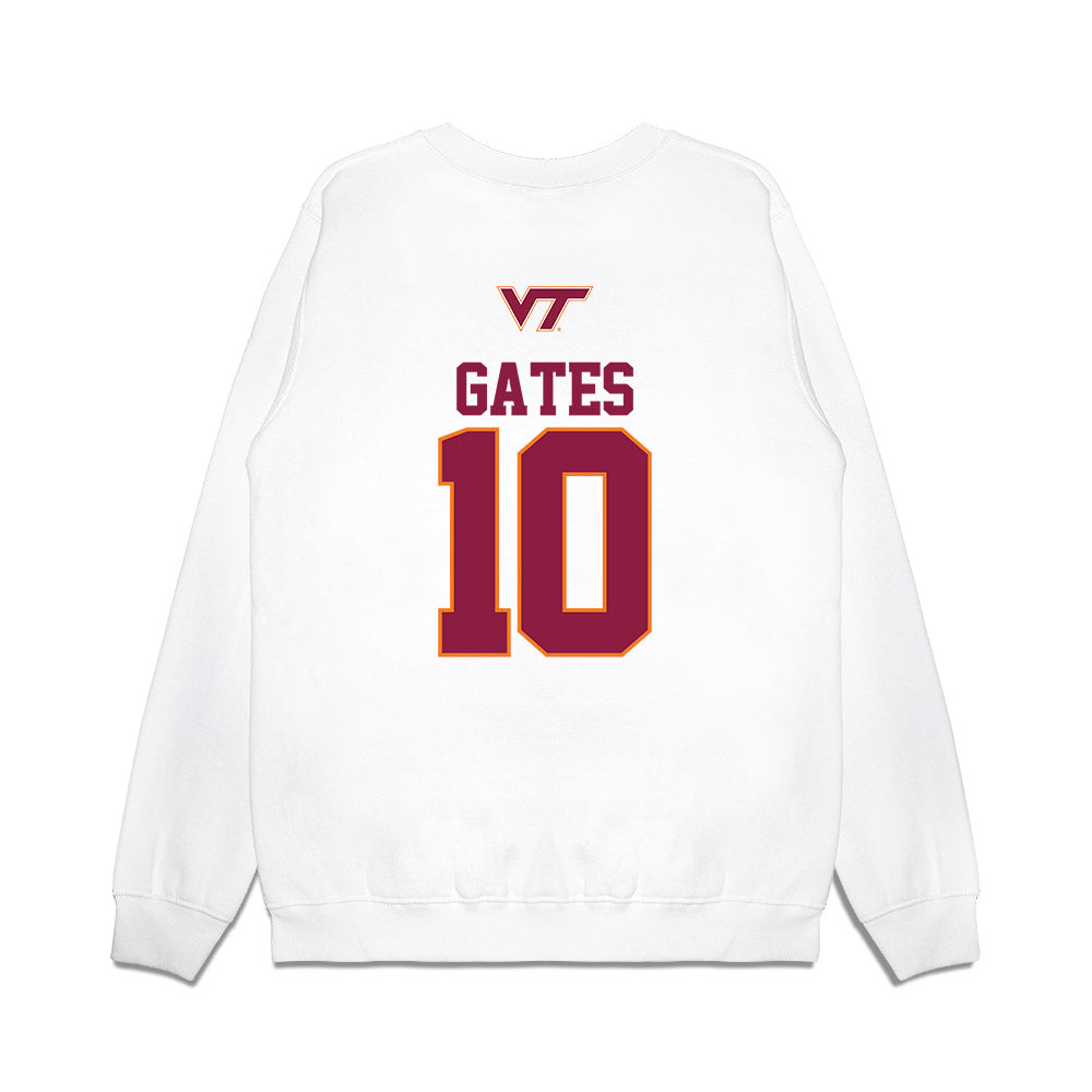 Virginia Tech - NCAA Baseball : Sam Gates - USA Premium Crewneck Sweatshirt-1