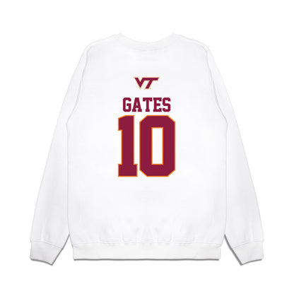 Virginia Tech - NCAA Baseball : Sam Gates - USA Premium Crewneck Sweatshirt-1