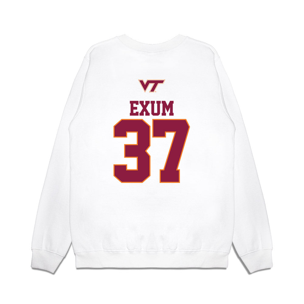 Virginia Tech - NCAA Baseball : Jacob Exum - USA Premium Crewneck Sweatshirt-1