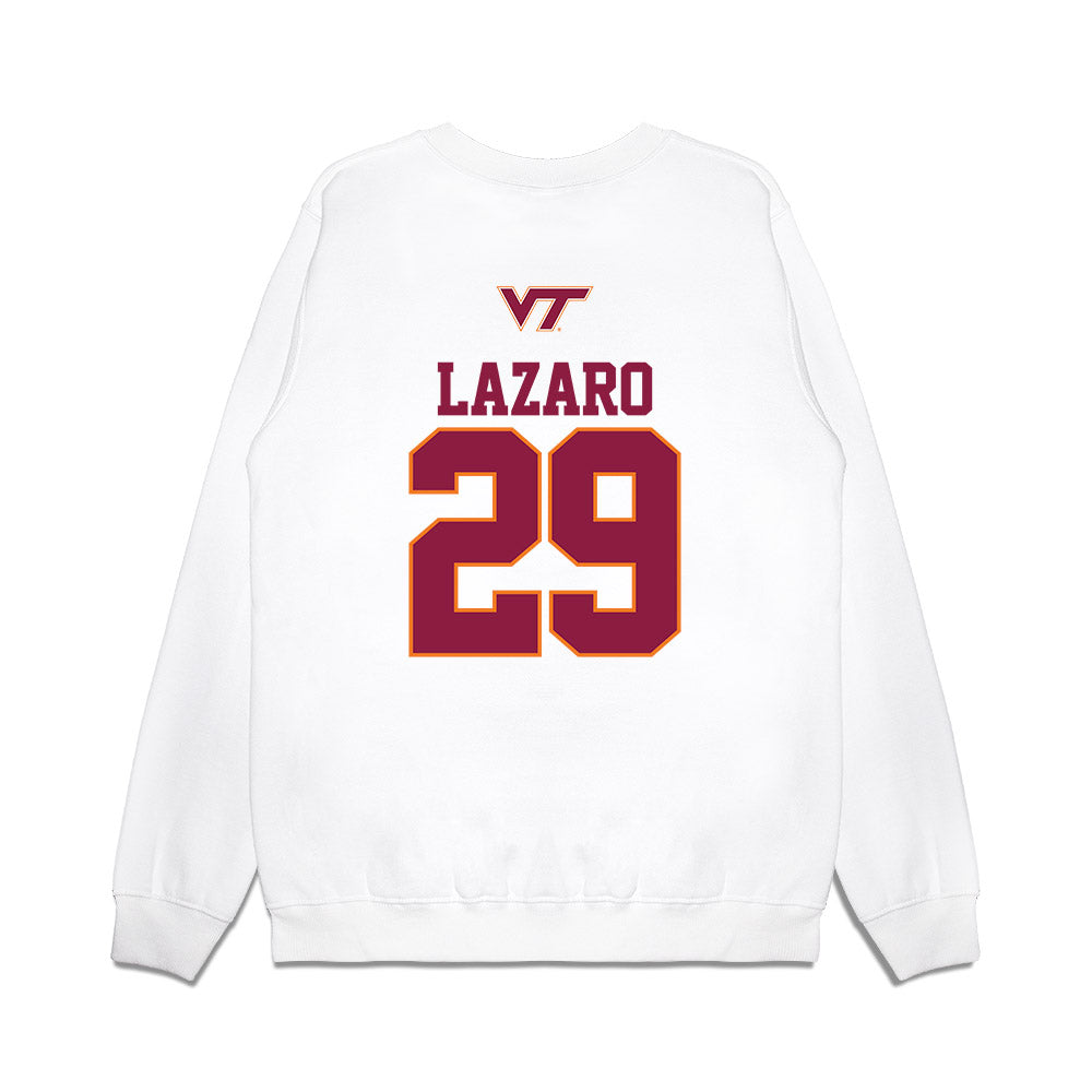 Virginia Tech - NCAA Baseball : Danny Lazaro - USA Premium Crewneck Sweatshirt-1