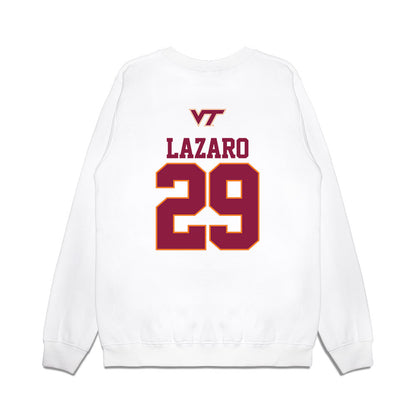 Virginia Tech - NCAA Baseball : Danny Lazaro - USA Premium Crewneck Sweatshirt-1