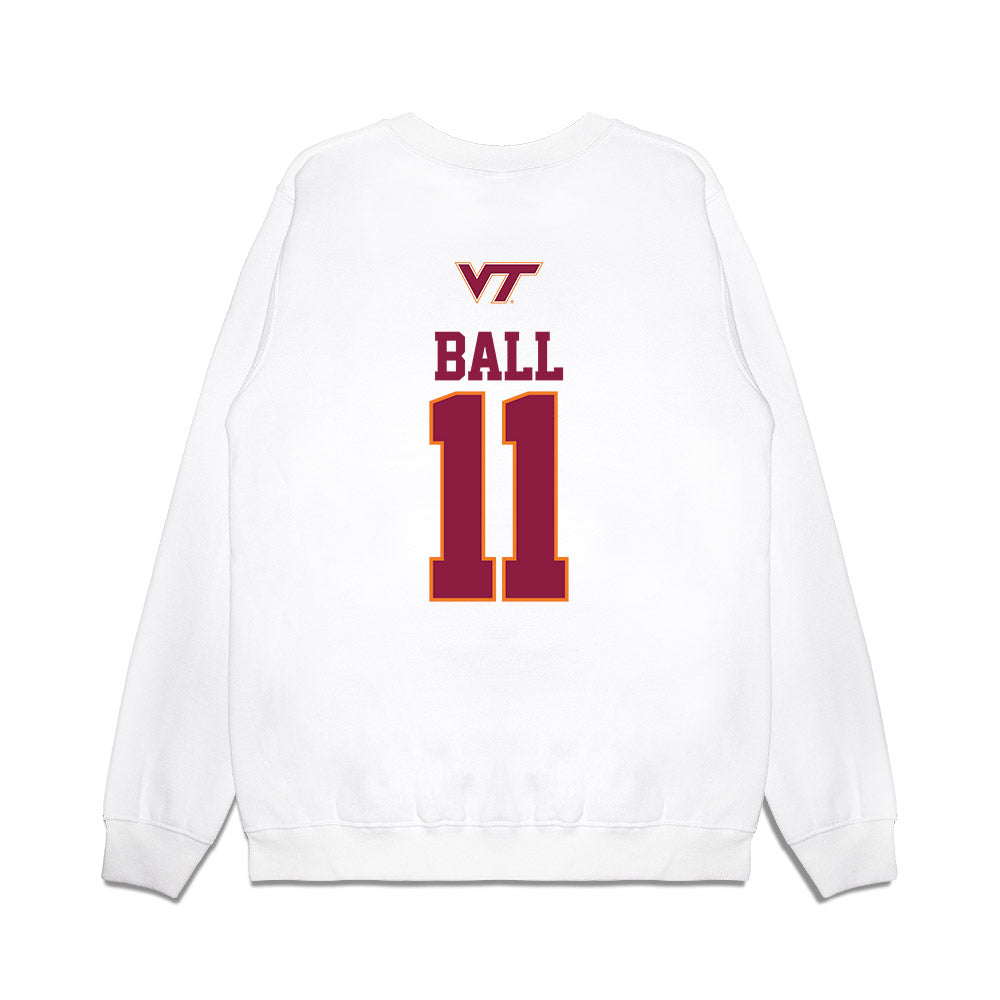Virginia Tech - NCAA Baseball : Ethan Ball - USA Premium Crewneck Sweatshirt-1