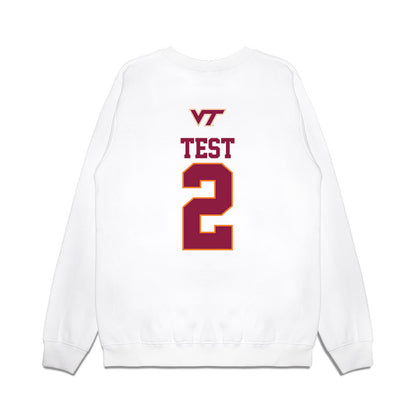 Virginia Tech - NCAA Baseball : Karthik Test - USA Premium Crewneck Sweatshirt-1