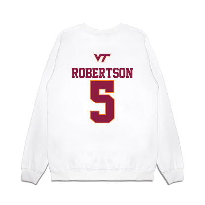 Virginia Tech - NCAA Baseball : Aiden Robertson - USA Premium Crewneck Sweatshirt-1
