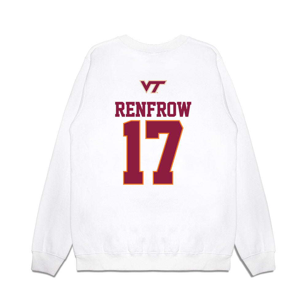 Virginia Tech - NCAA Baseball : Brett Renfrow - USA Premium Crewneck Sweatshirt-1