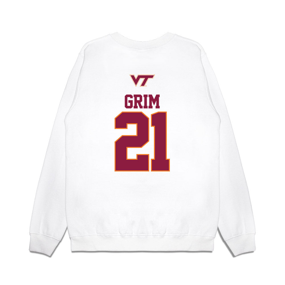 Virginia Tech - NCAA Baseball : Ethan Grim - USA Premium Crewneck Sweatshirt-1