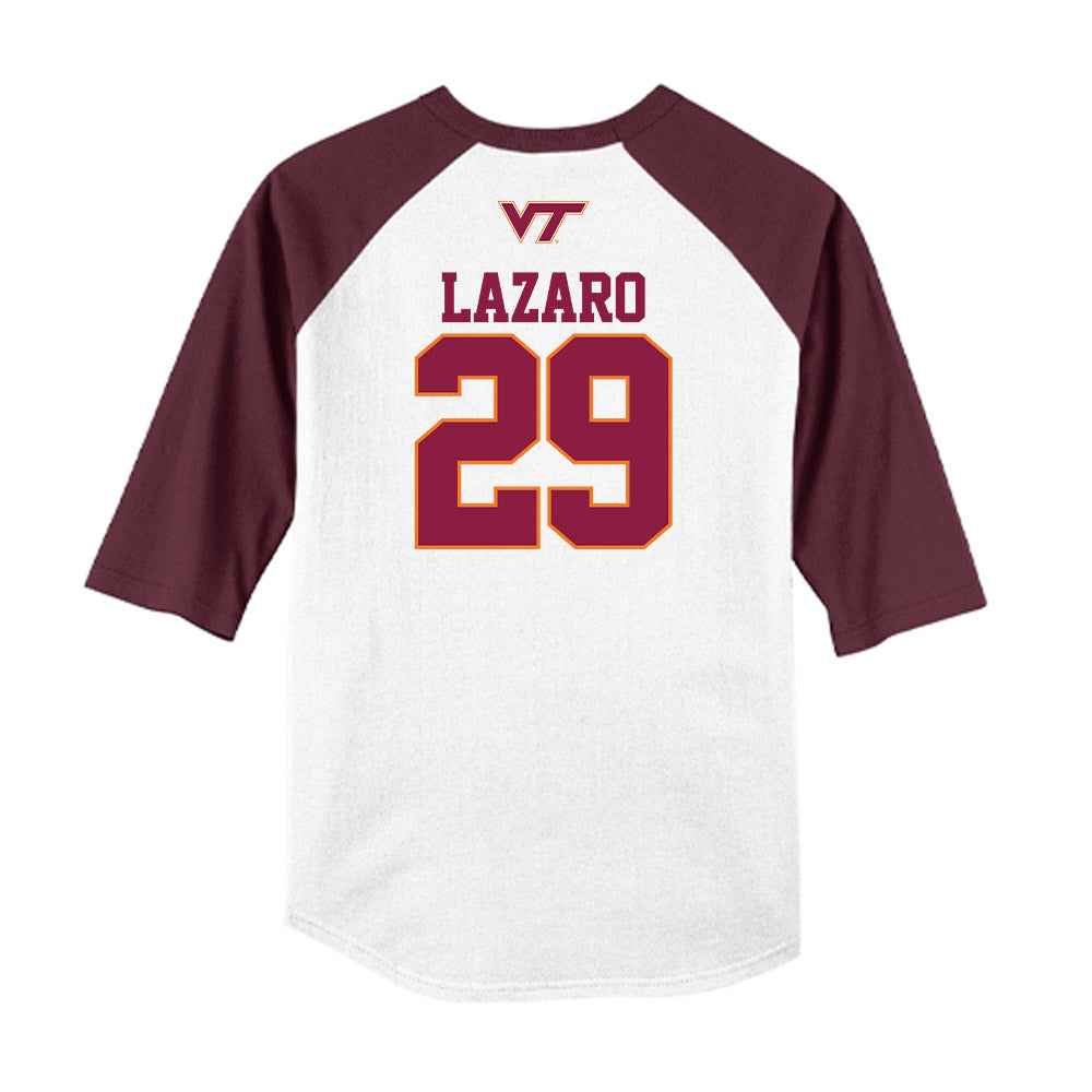 Virginia Tech - NCAA Baseball : Danny Lazaro - USA Raglan Shirt-1