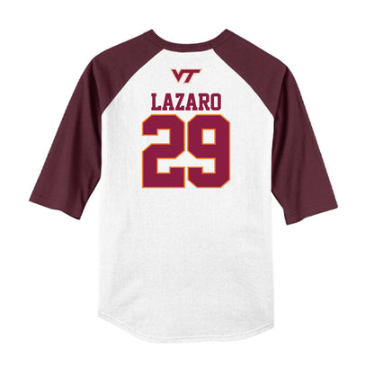 Virginia Tech - NCAA Baseball : Danny Lazaro - USA Raglan Shirt-1