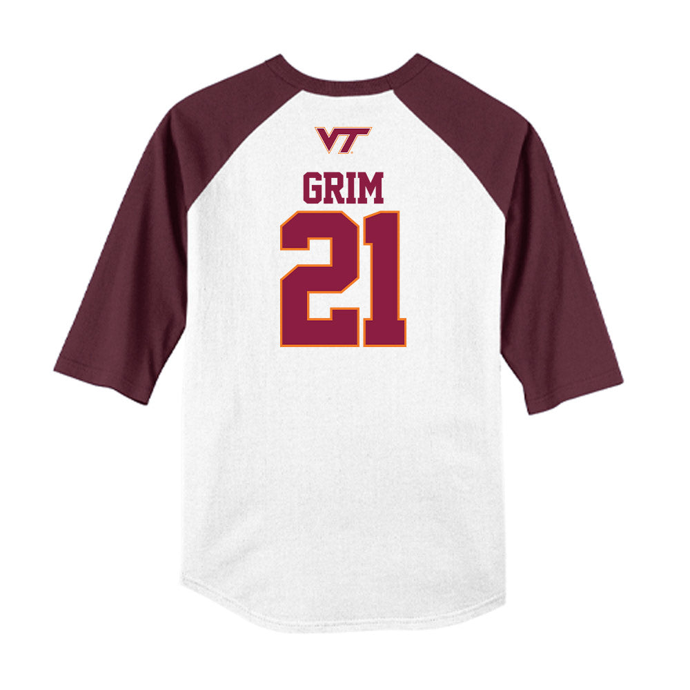 Virginia Tech - NCAA Baseball : Ethan Grim - USA Raglan Shirt-1