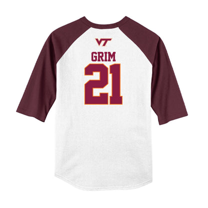 Virginia Tech - NCAA Baseball : Ethan Grim - USA Raglan Shirt-1