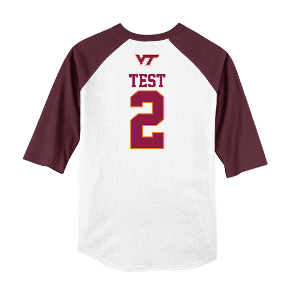 Virginia Tech - NCAA Baseball : Karthik Test - USA Raglan Shirt-1