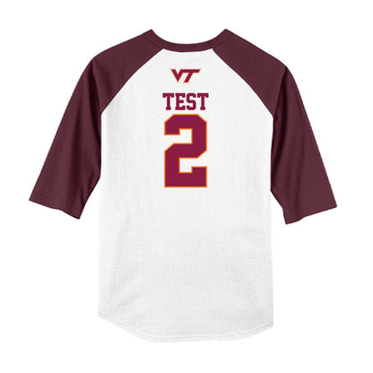 Virginia Tech - NCAA Baseball : Karthik Test - USA Raglan Shirt-1