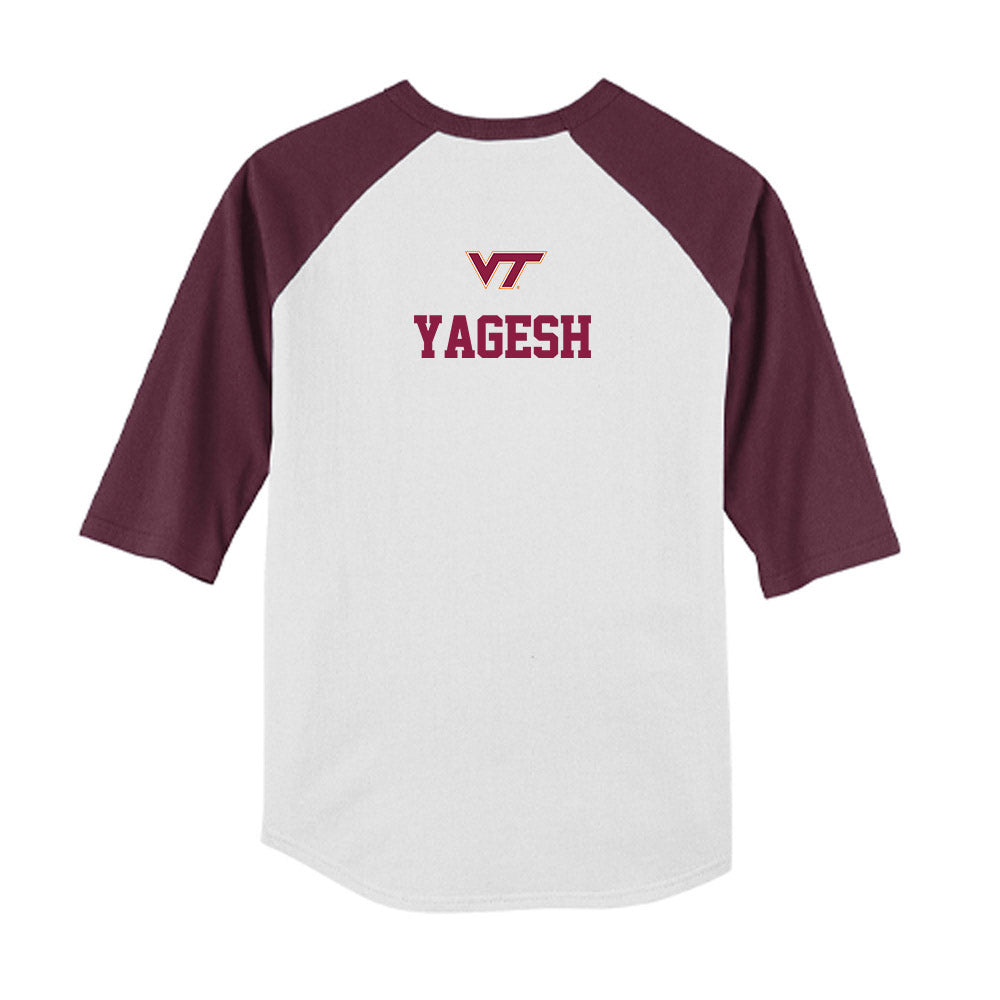 Virginia Tech - NCAA Baseball : Brendan Yagesh - USA Youth Raglan T-Shirt-1