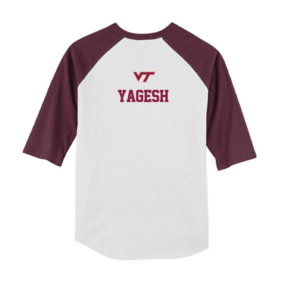 Virginia Tech - NCAA Baseball : Brendan Yagesh - USA Youth Raglan T-Shirt-1