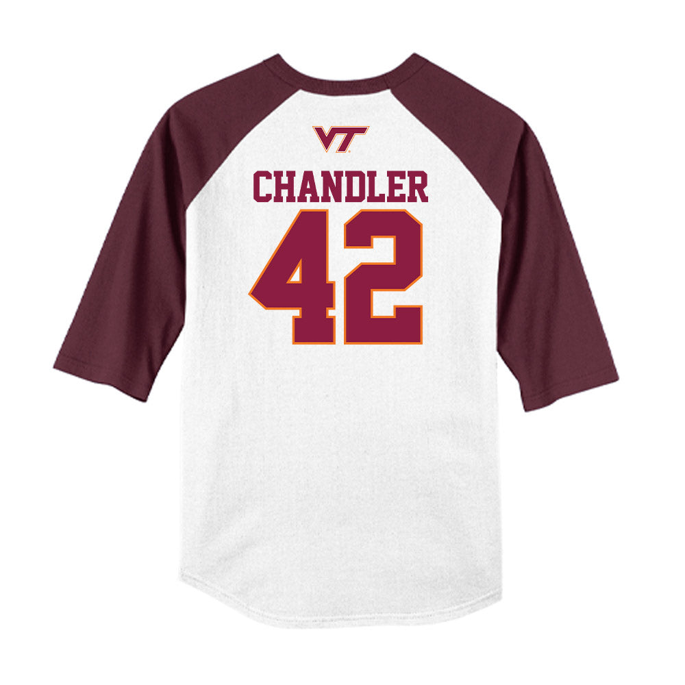 Virginia Tech - NCAA Baseball : Aimon Chandler - USA Raglan Shirt-1