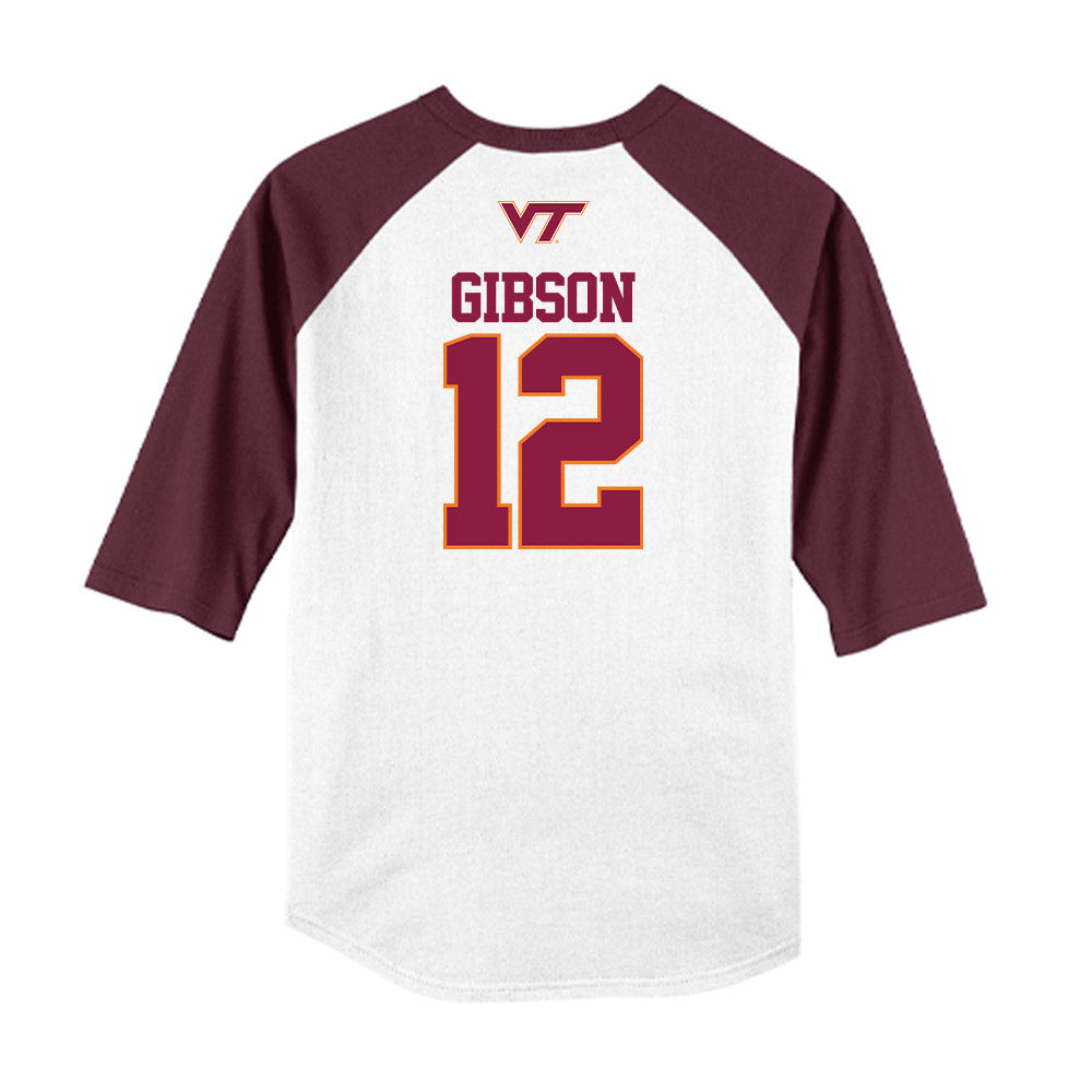 Virginia Tech - NCAA Baseball : Ethan Gibson - USA Raglan Shirt-1