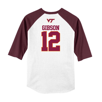 Virginia Tech - NCAA Baseball : Ethan Gibson - USA Raglan Shirt-1