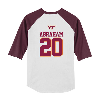 Virginia Tech - NCAA Baseball : Nic Abraham - USA Youth Raglan T-Shirt-1