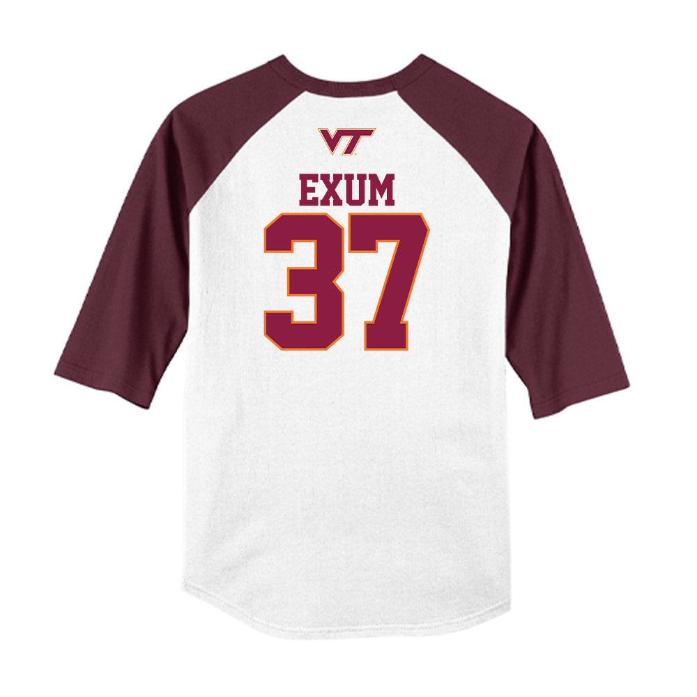 Virginia Tech - NCAA Baseball : Jacob Exum - USA Raglan Shirt-1