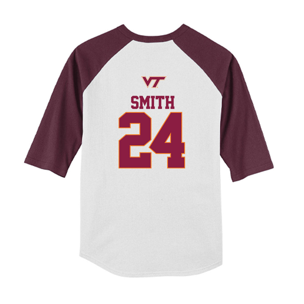 Virginia Tech - NCAA Baseball : Peyton Smith - USA Youth Raglan T-Shirt-1