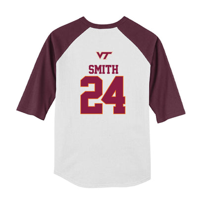 Virginia Tech - NCAA Baseball : Peyton Smith - USA Youth Raglan T-Shirt-1
