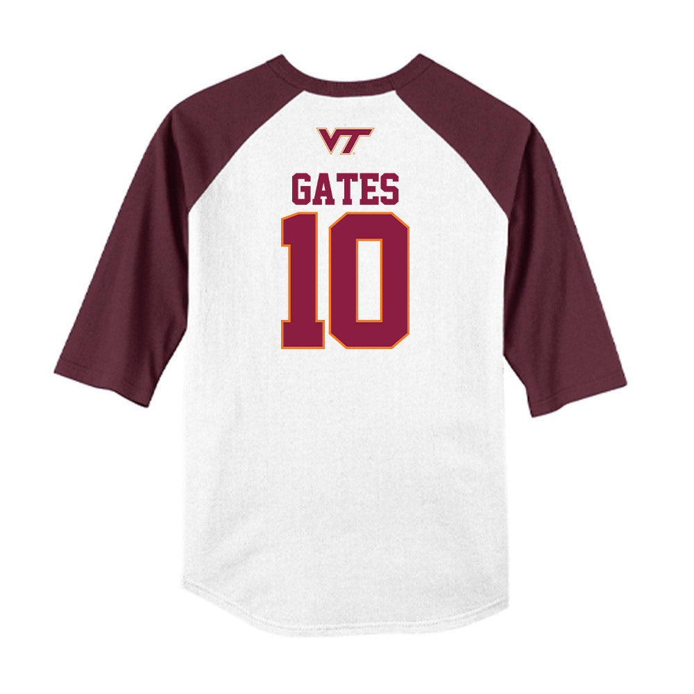 Virginia Tech - NCAA Baseball : Sam Gates - USA Raglan Shirt-1