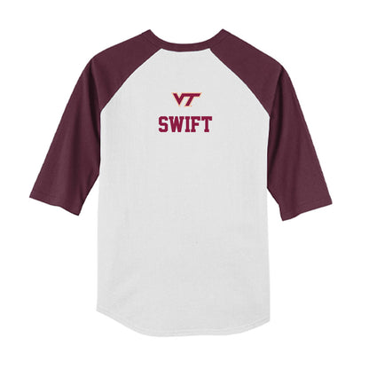 Virginia Tech - NCAA Baseball : Chase Swift - USA Youth Raglan T-Shirt-1