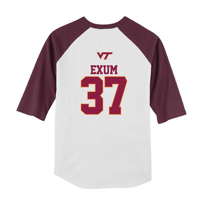Virginia Tech - NCAA Baseball : Jacob Exum - USA Youth Raglan T-Shirt-1