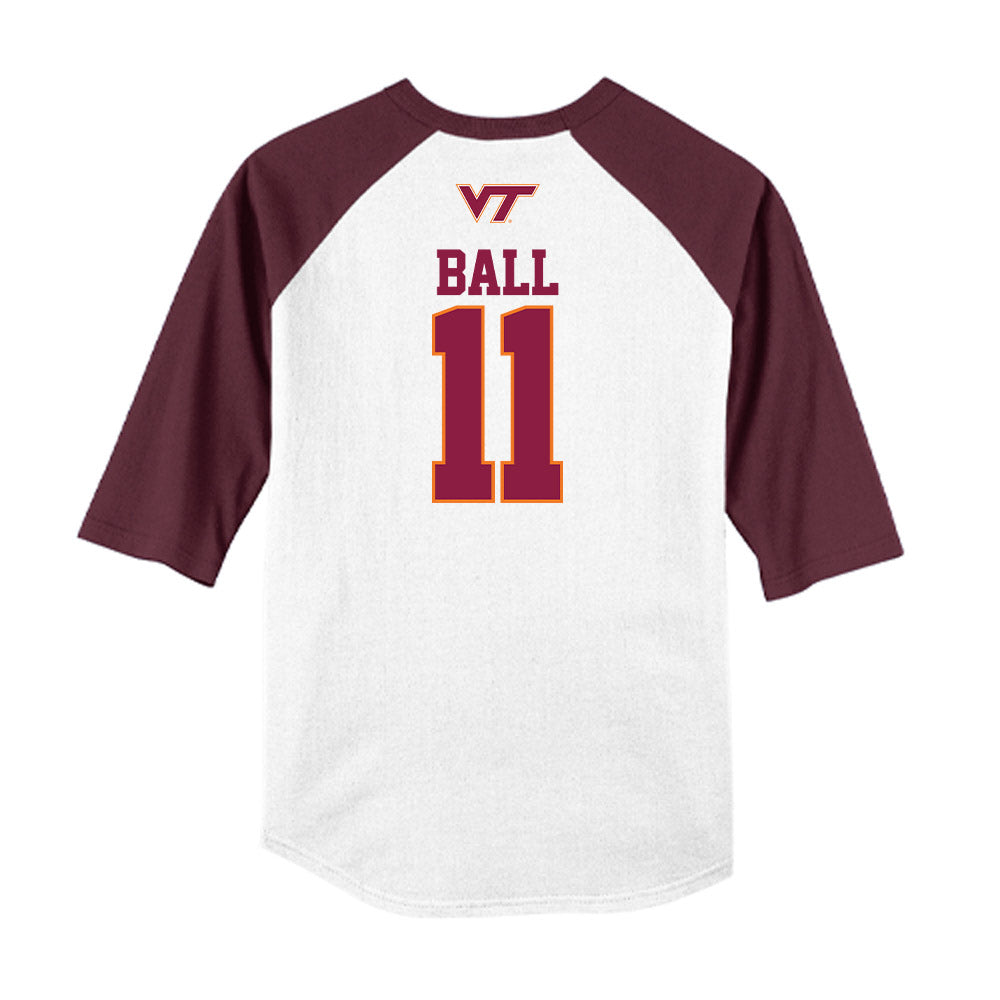Virginia Tech - NCAA Baseball : Ethan Ball - USA Raglan Shirt-1