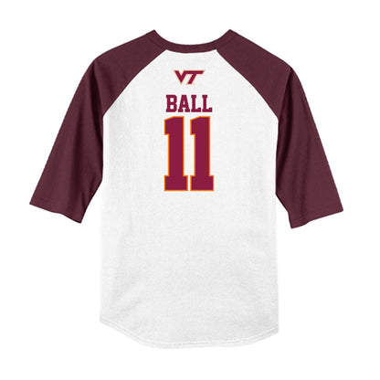 Virginia Tech - NCAA Baseball : Ethan Ball - USA Raglan Shirt-1