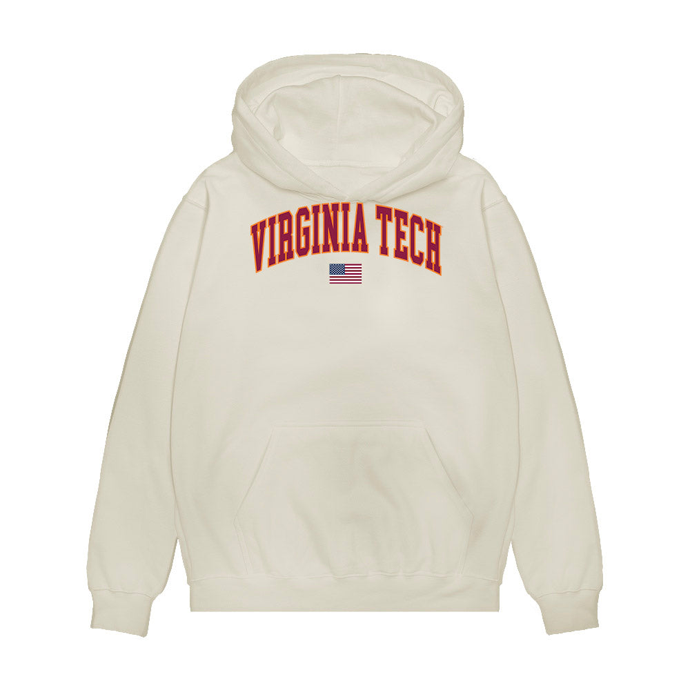 Virginia Tech - NCAA Baseball : Nic Abraham - USA Premium Hooded Sweatshirt-0