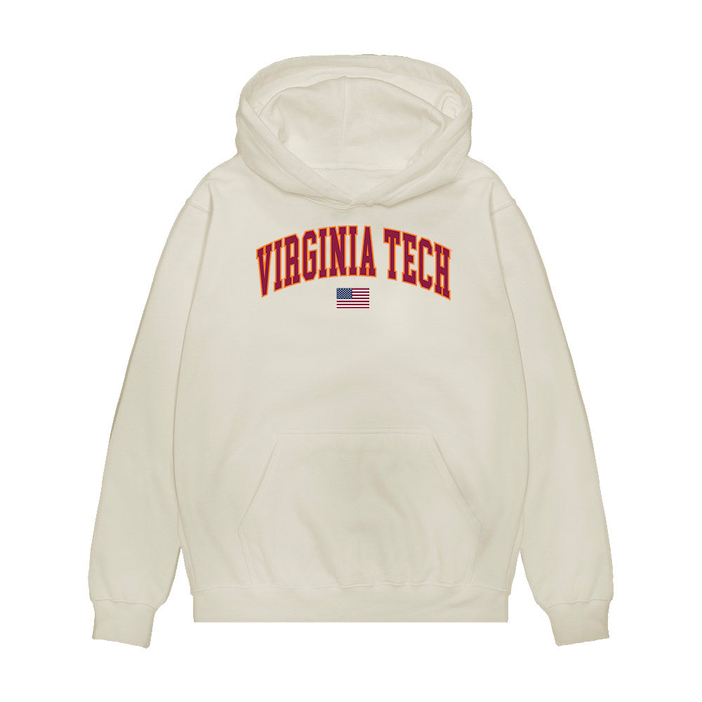 Virginia Tech - NCAA Baseball : Hudson Litterman - USA Premium Hooded Sweatshirt-0