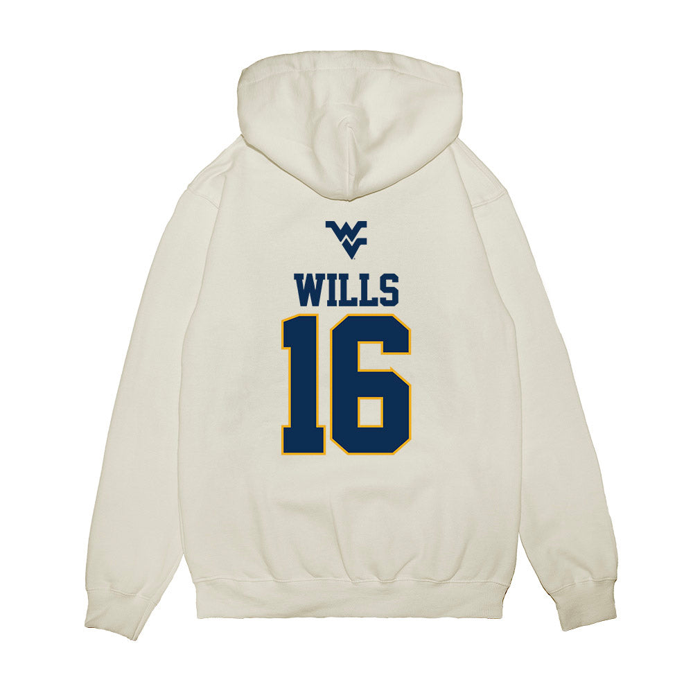 West Virginia - NCAA Baseball : Brock Wills - USA Raglan Premium Hooded Sweatshirt-1