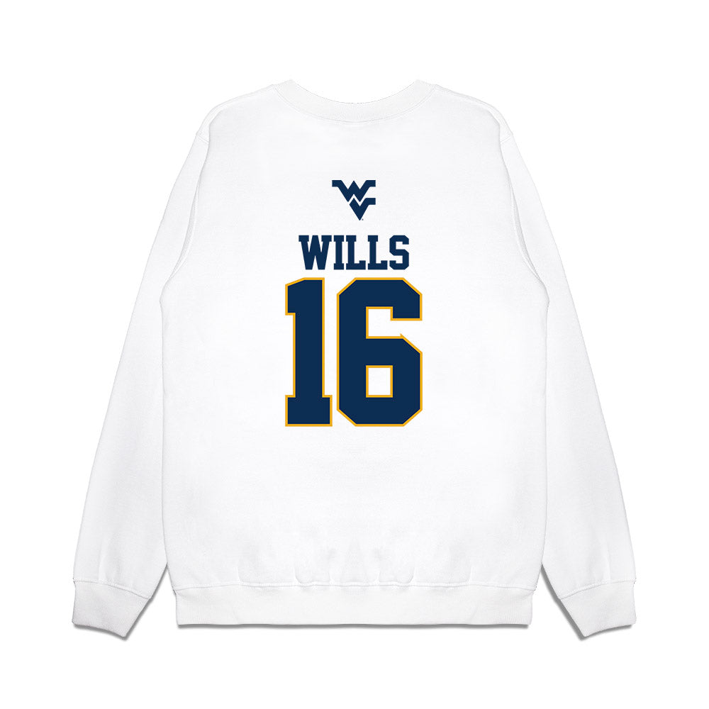 West Virginia - NCAA Baseball : Brock Wills - USA Raglan Premium Crewneck Sweatshirt-1