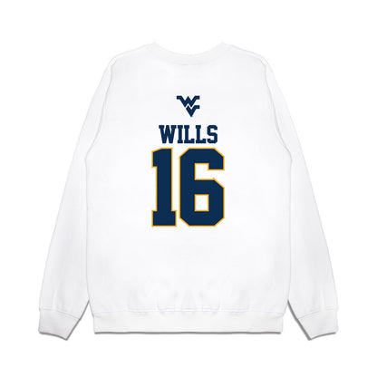 West Virginia - NCAA Baseball : Brock Wills - USA Raglan Premium Crewneck Sweatshirt-1