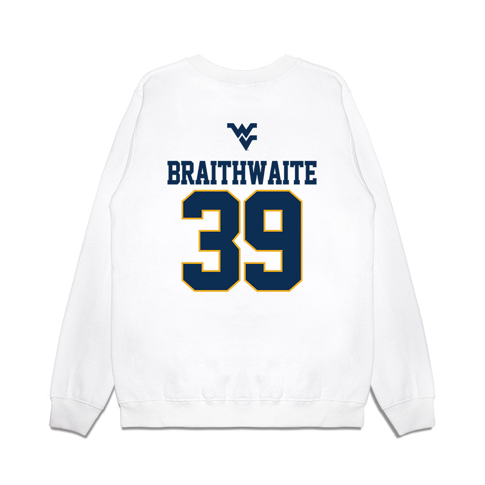 West Virginia - NCAA Baseball : Trey Braithwaite - USA Raglan Premium Crewneck Sweatshirt-1