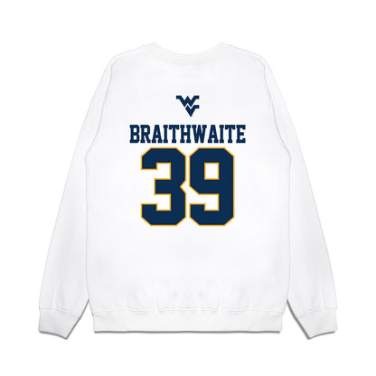 West Virginia - NCAA Baseball : Trey Braithwaite - USA Raglan Premium Crewneck Sweatshirt-1
