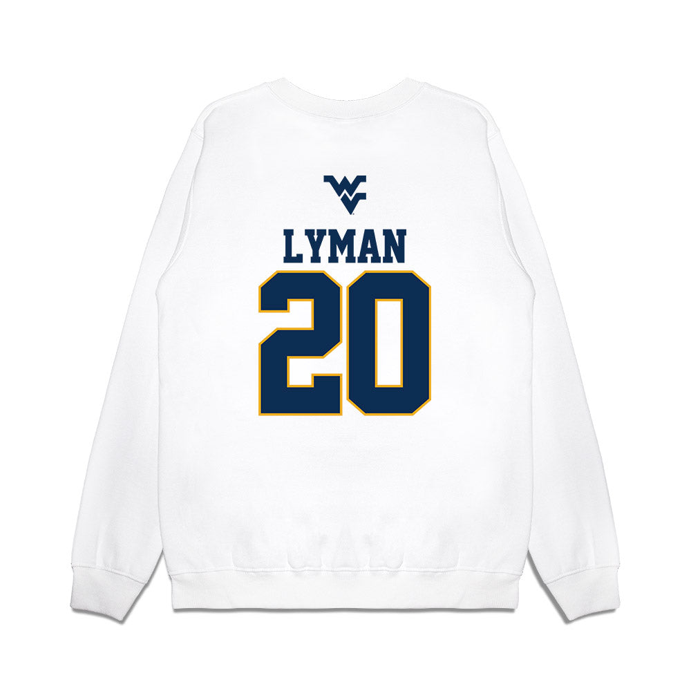 West Virginia - NCAA Baseball : Luke Lyman - USA Raglan Premium Crewneck Sweatshirt-1