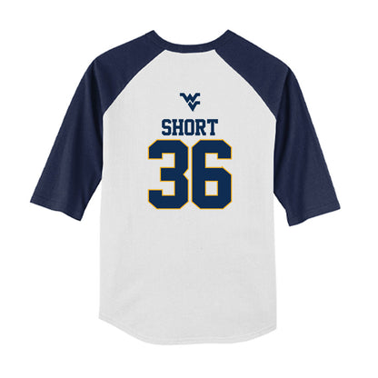 West Virginia - NCAA Baseball : Noah Short - USA Raglan Youth Raglan T-Shirt-1