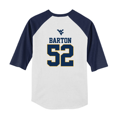 West Virginia - NCAA Baseball : Slade Barton - USA Raglan Youth Raglan T-Shirt-1