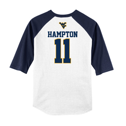 West Virginia - NCAA Baseball : Ben Hampton - USA Raglan Raglan Shirt-1