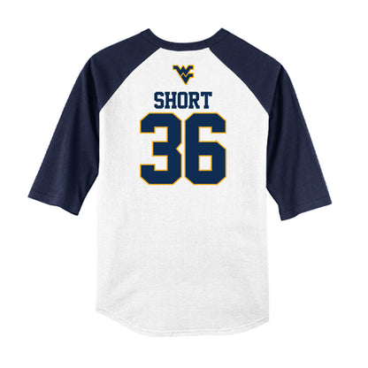 West Virginia - NCAA Baseball : Noah Short - USA Raglan Raglan Shirt-1