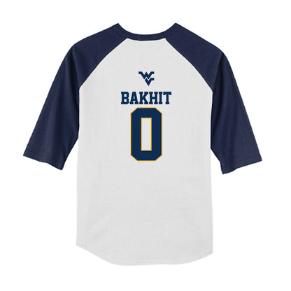 West Virginia - NCAA Baseball : Jaden Bakhit - USA Raglan Youth Raglan T-Shirt-1
