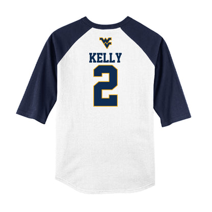 West Virginia - NCAA Baseball : Gavin Kelly - USA Raglan Raglan Shirt-1