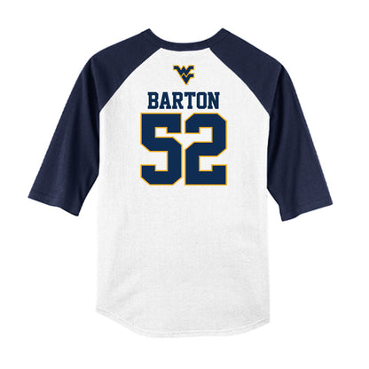 West Virginia - NCAA Baseball : Slade Barton - USA Raglan Raglan Shirt-1