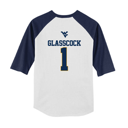 West Virginia - NCAA Baseball : JJ Glasscock - USA Raglan Youth Raglan T-Shirt-1