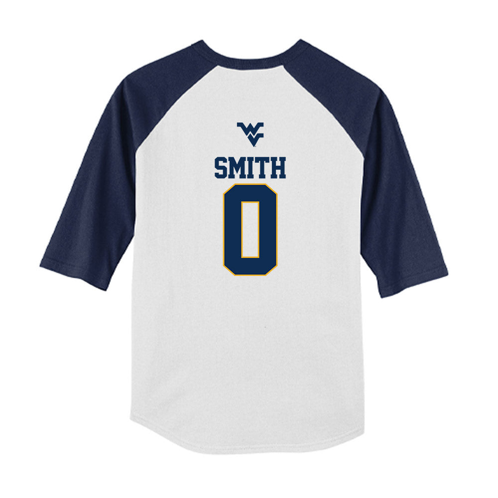 West Virginia - NCAA Baseball : Weston Smith - USA Raglan Youth Raglan T-Shirt-1