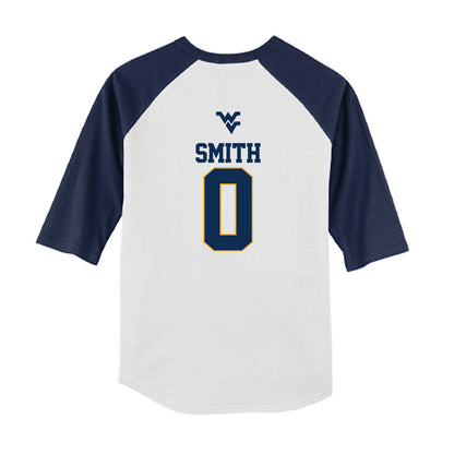 West Virginia - NCAA Baseball : Weston Smith - USA Raglan Youth Raglan T-Shirt-1