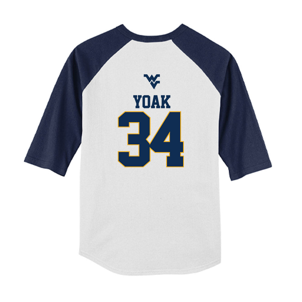 West Virginia - NCAA Baseball : Bryant Yoak - USA Raglan Youth Raglan T-Shirt-1