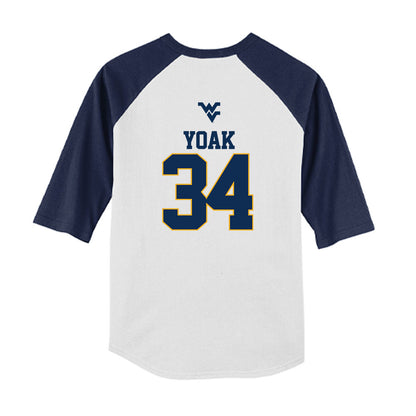 West Virginia - NCAA Baseball : Bryant Yoak - USA Raglan Youth Raglan T-Shirt-1